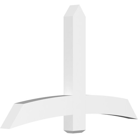 Ekena Millwork Bellingham Architectural Grade PVC Gable Bracket, 60"W x 37 1/2"H x 4"D x 6"F, 15/12 Pitch GBP060X38X0406BEL00